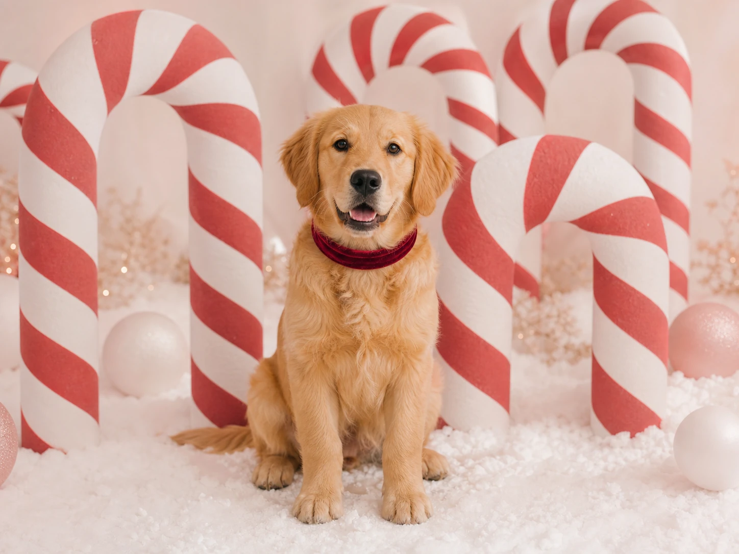 Pet Photo transformed with the Vizmuse AI Christmas photo generator