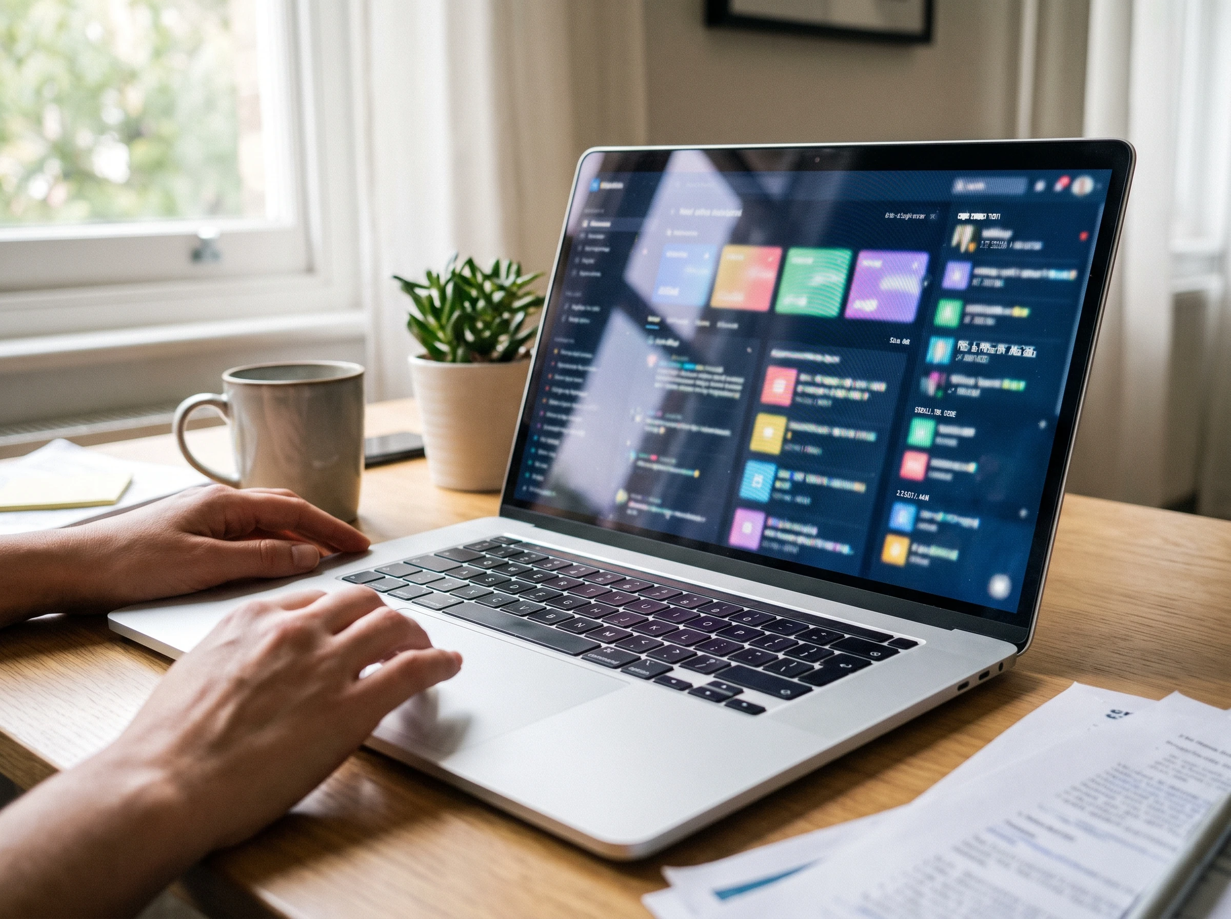 Laptop dashboard photo before AI enhancement